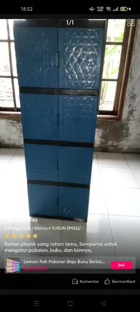 Lemari plastik 4 susun