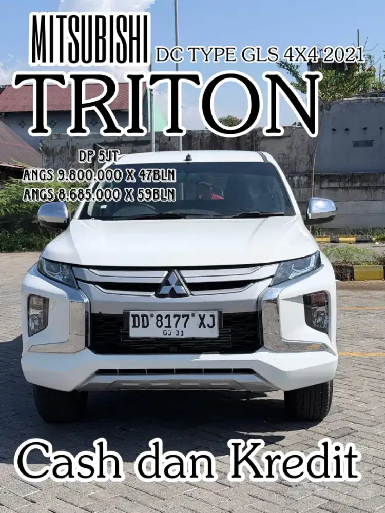 Dp 5jt angs 8,685 x 59bln !!! Triton D.Cabin Gls tahun 2021 wrn putih