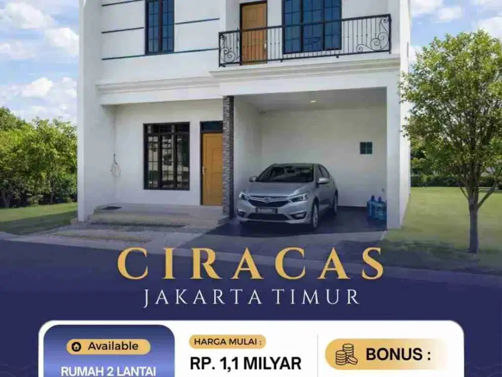Rumah Baru Cluster Siap Huni 2 Lantai di Ciracas Jakarta Timur, Murah Bisa KPR Jual/dijual