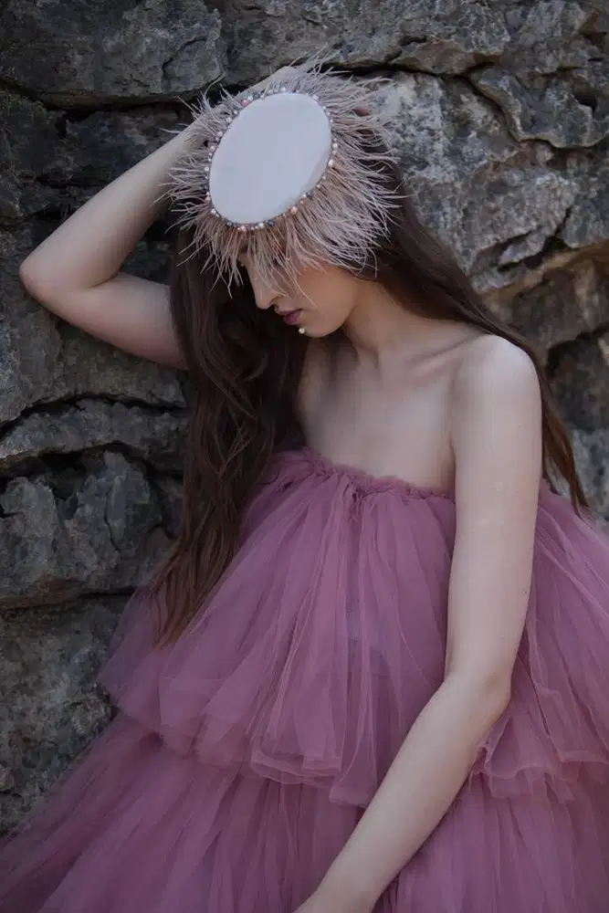 Head peace bulu bulu, hiasan kepala,rambut, hijab