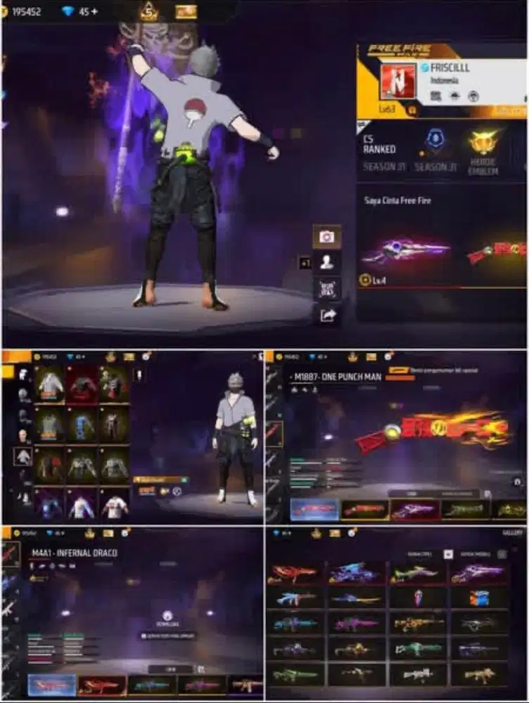 jual akun free fire terpercaya dan amanah yg minat langsun hub sekaran