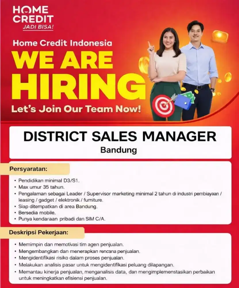 Lowongan Area Sales Manager BANDUNG