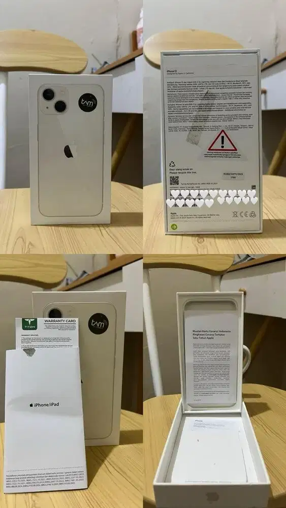 IPHONE 13 WHITE, GARANSI AKTIF TAM