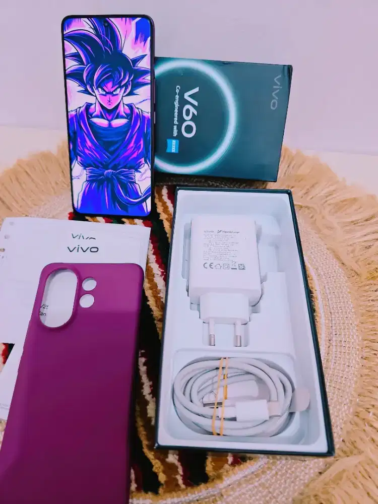 Vivo V60 5G Purple 8/256 Fullset Ori Garansi Bulan 11 2026
