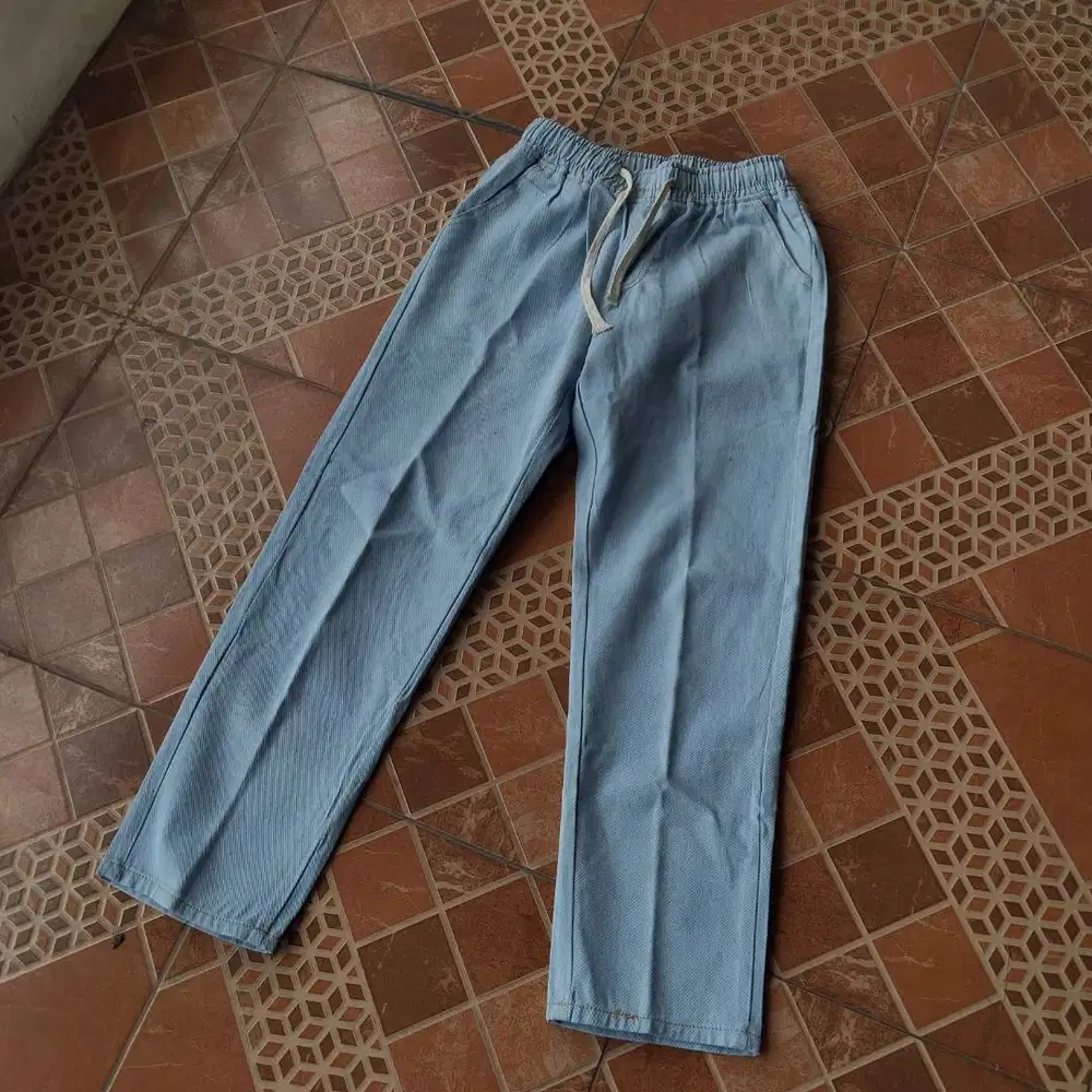 Unbrand Baggy Jeans Pants Blue Wash, M