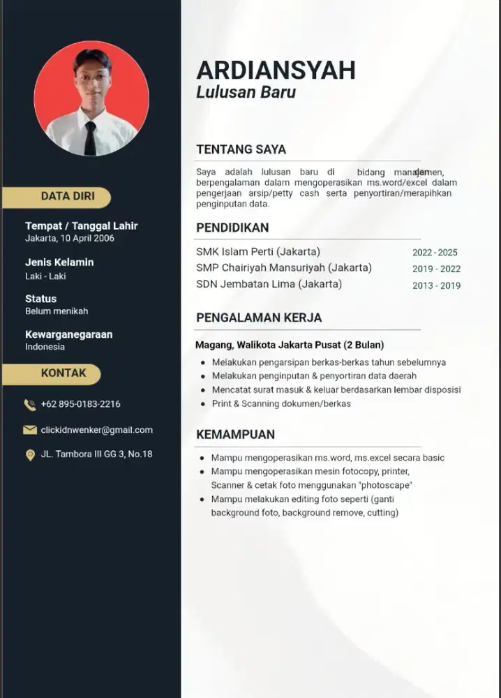 Saya Mencari Pekerjaan.