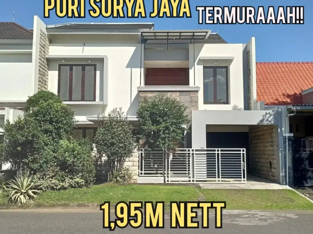 ‼️TERMURAAAAH‼️RUMAH PURI SURYA JAYA GEDANGAN SIDOARJO. MODERN MINIMALIS SIAP HUNI HABIS RENOVASI