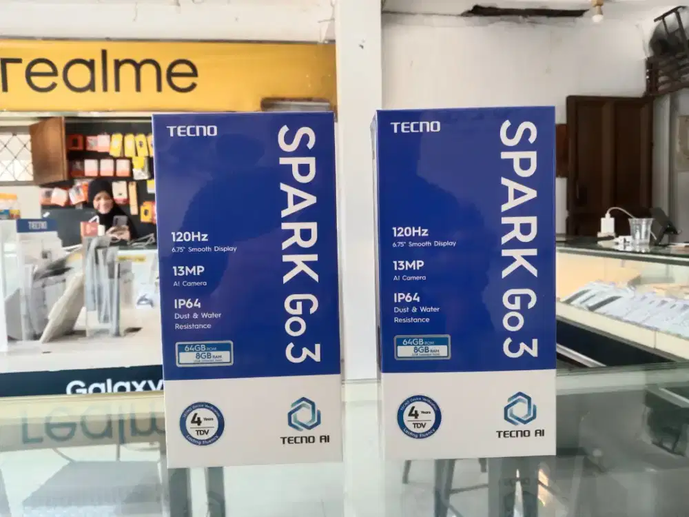 Fast respon WA Tecno Spark GO3 4+4/128 Garansi resmi 13bln