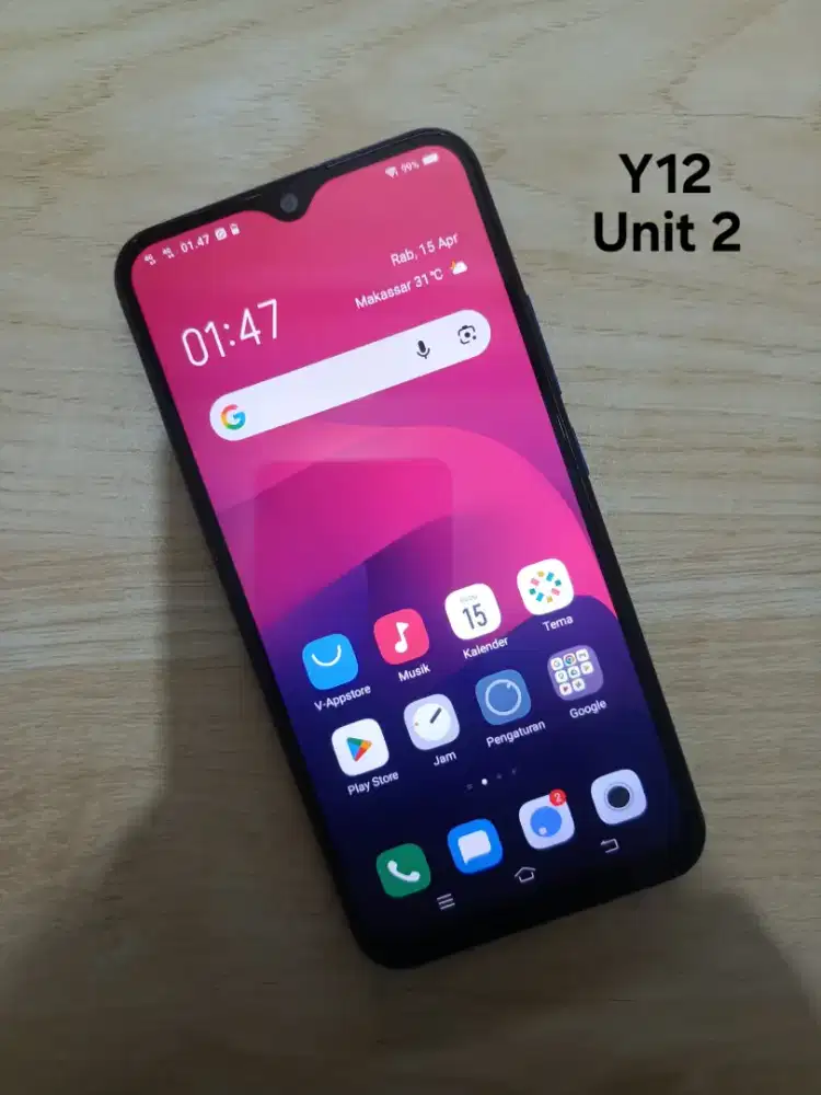 Vivo Y12 3/32 Normal 100% Unit 2 - HP Bekas Handphone Second Murah