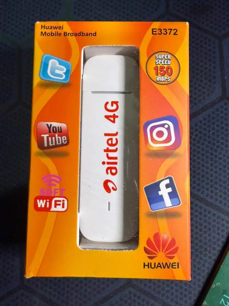 Baru USB MODEM Dongle Huawei E3372 Unlock plus Antena non wifi