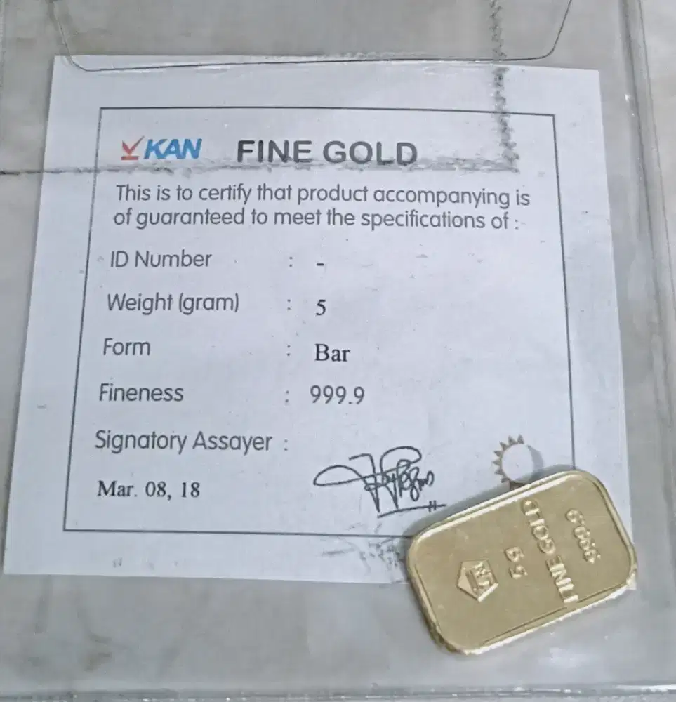 Logam mulia Antam 5 gram keluaran thn 2018