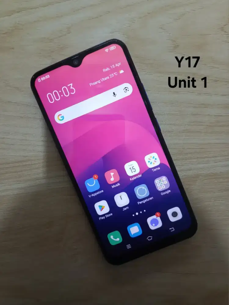 Vivo Y17 4/128 Normal 100% - HP Bekas Handphone Second Terjangkau