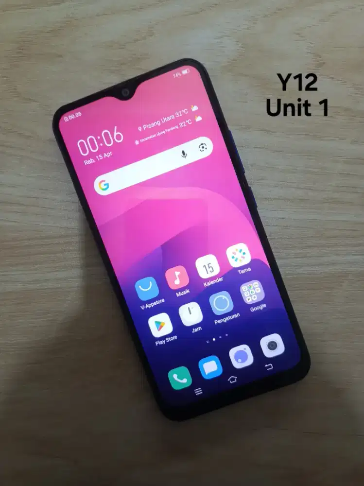 Vivo Y12 3/32 Normal 100% - HP Bekas Handphone Second Murah