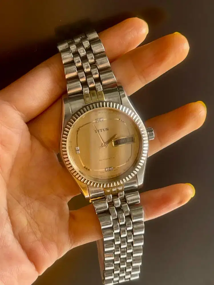 Titus Automatic President Daydate Original. Rantai Panjang.