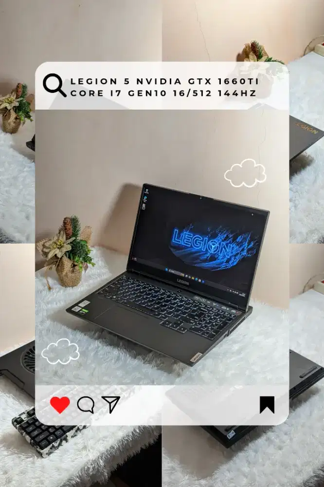 Laptop Lenovo Legion 5 i7-10750H Nvidia GTX 1660 TI 6GB 16/512