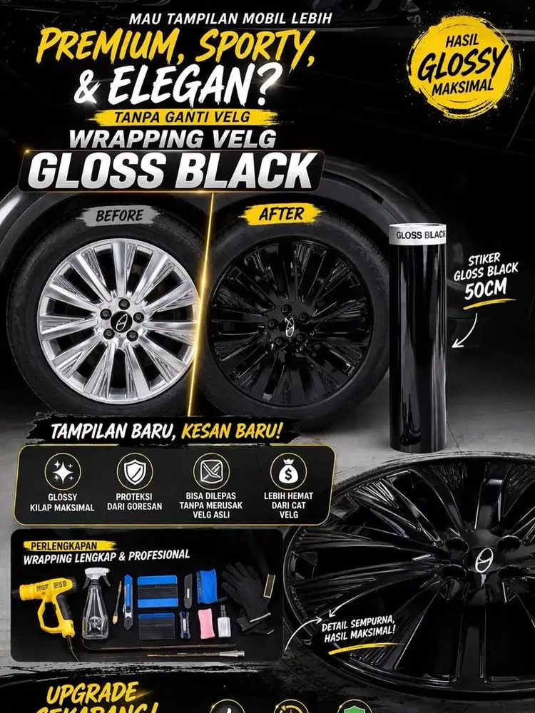 Sticker Wrap Velg Mobil – Tampilan Lebih Sporty & Elegant