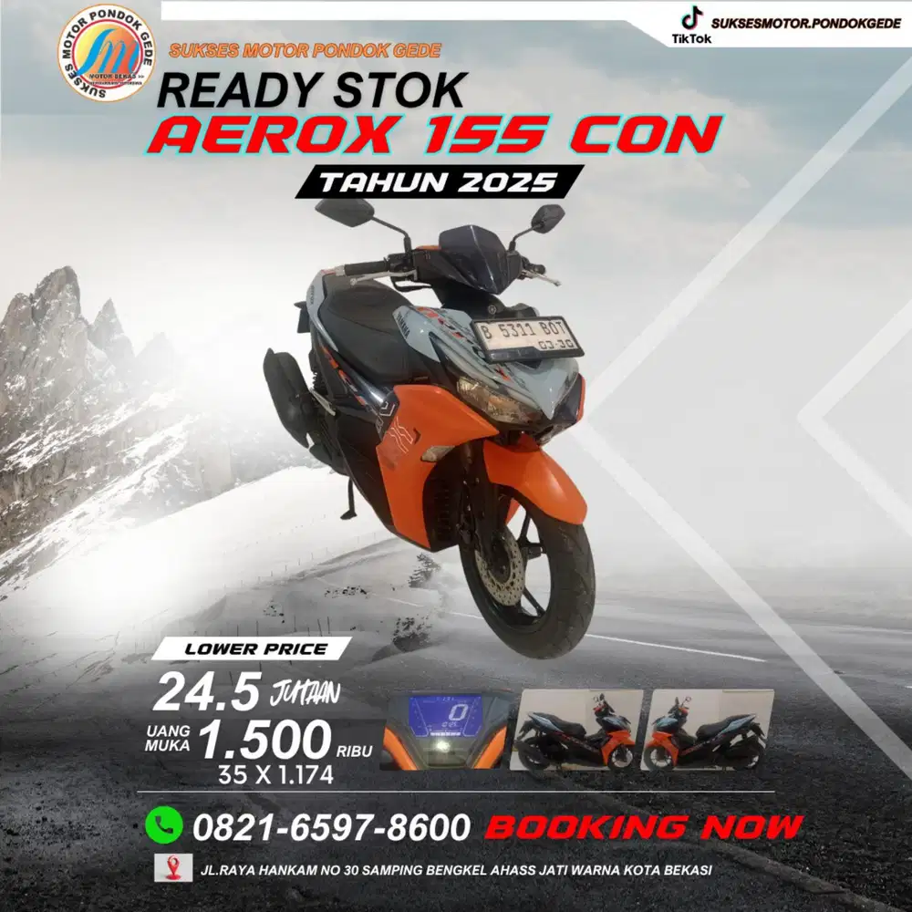 AEROX 155 CONECTIDE 
TAHUN 2025 KTP DAERAH BISA CASH KREDIT WA ME