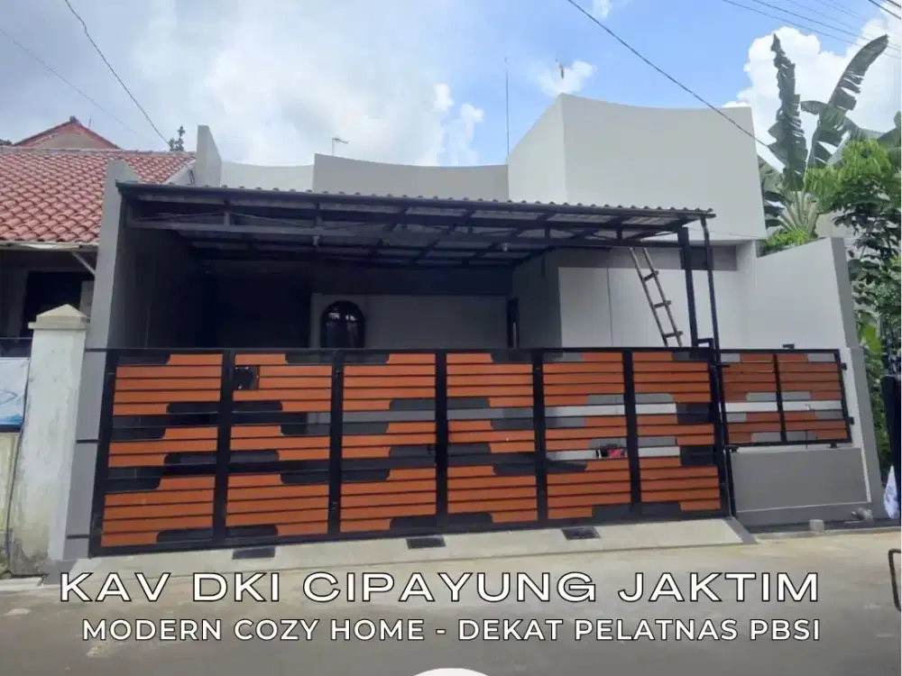Rumah Modern Baru Selesai Dibangun, Strategis di Kav DKI Cipayung, Jaktim - SHM