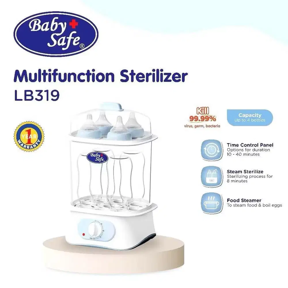 Baby safe sterilize dan steam cooking kondisi baru