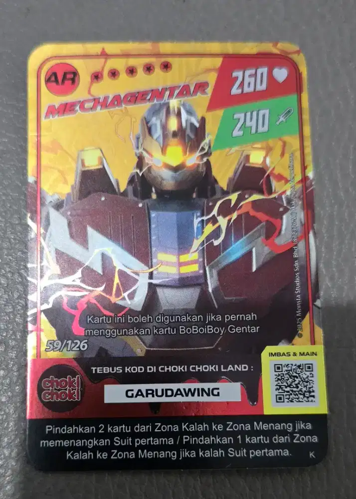 Koleksi 7 Kartu Boboiboy Monsta Galaxy Hologram