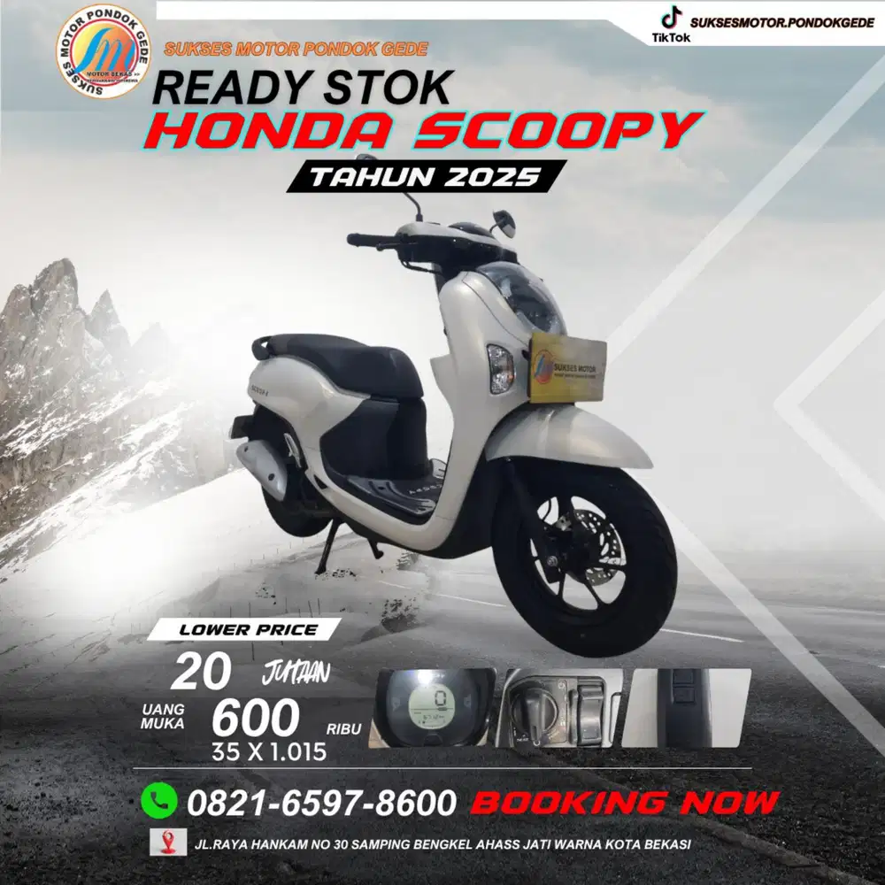 SCOOPY ENERGETIGE SMARTKEY
TAHUN 2025 KTP DAERAK BISA KREDIT SAN CASH