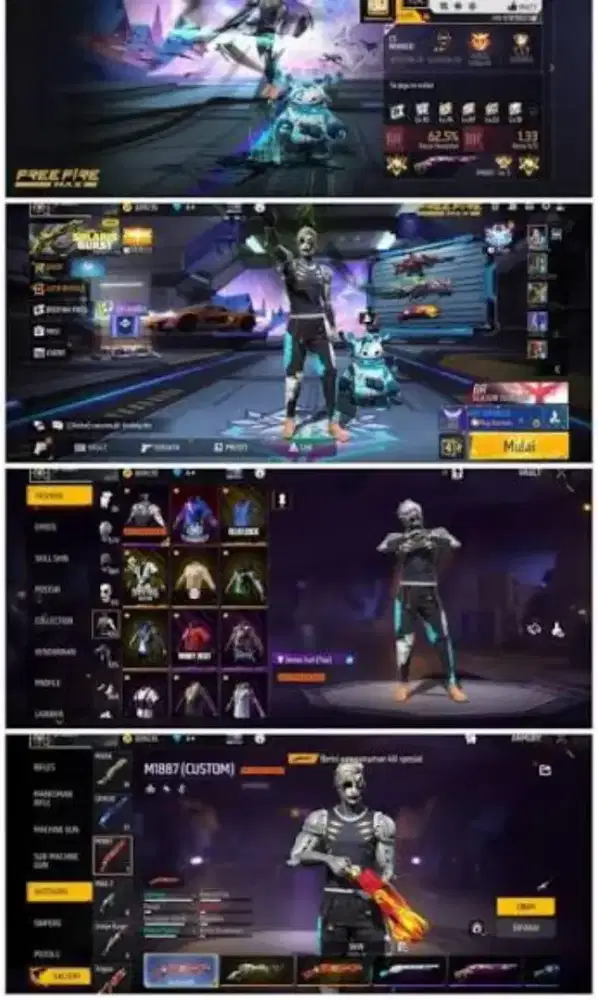 Jual akun free fere aman terpercaya