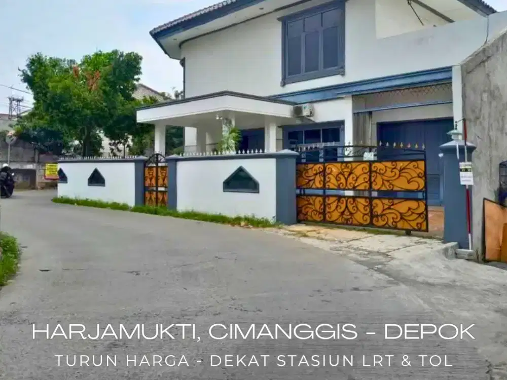 Turun Harga! Rumah Megah Posisi Dekat Stasiun LRT & Pintu Tol di Harjamukti - SHM