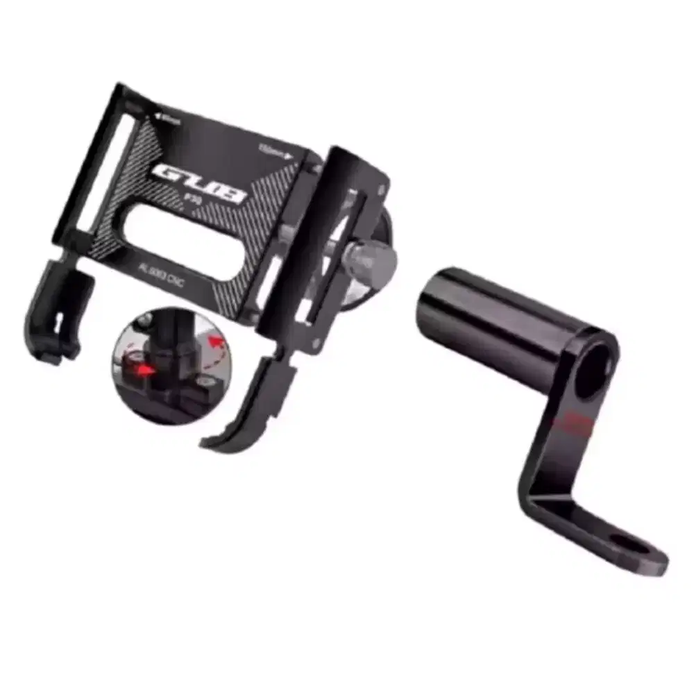 GUB P30 HOLDER HP PLUS BRACKET HITAM ALUMINIUM