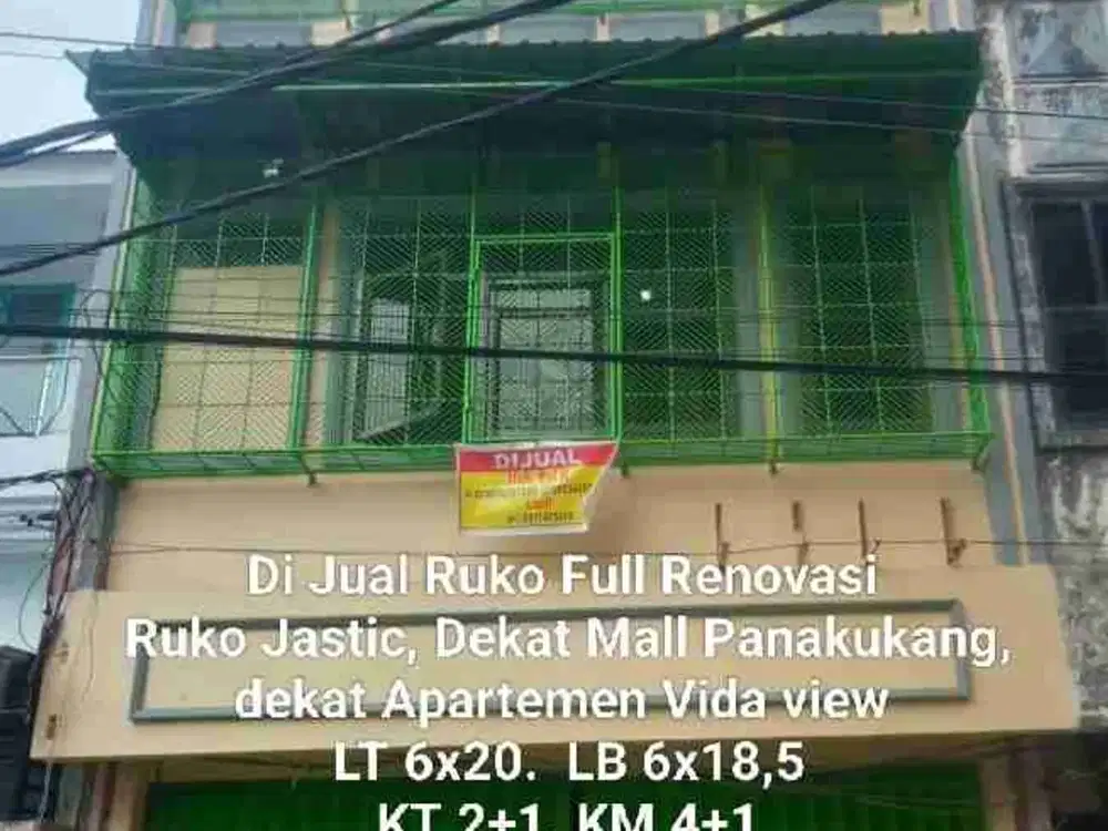 Di Jual Ruko Baru Renovasi, 3 1/2 lt, Ruko Jastic, panakukang Mas