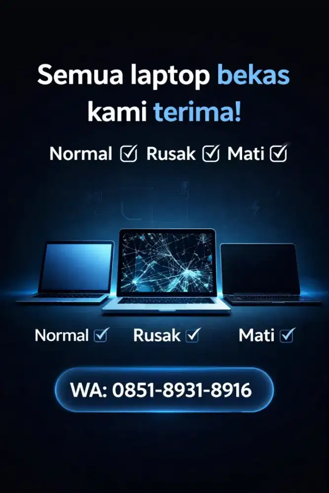 Terima laptop bekas segala kondisi