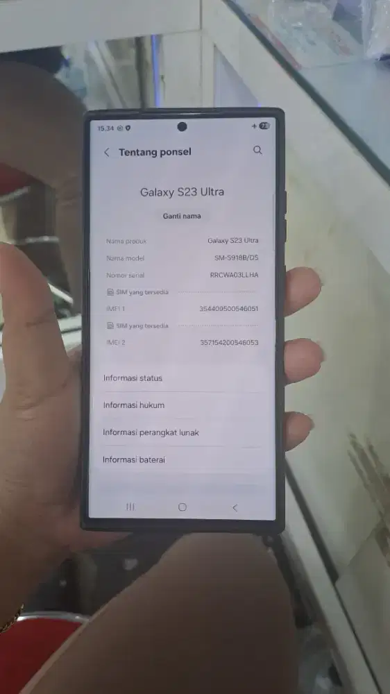 Samsung s23 ultra 12/512 batangan mulus