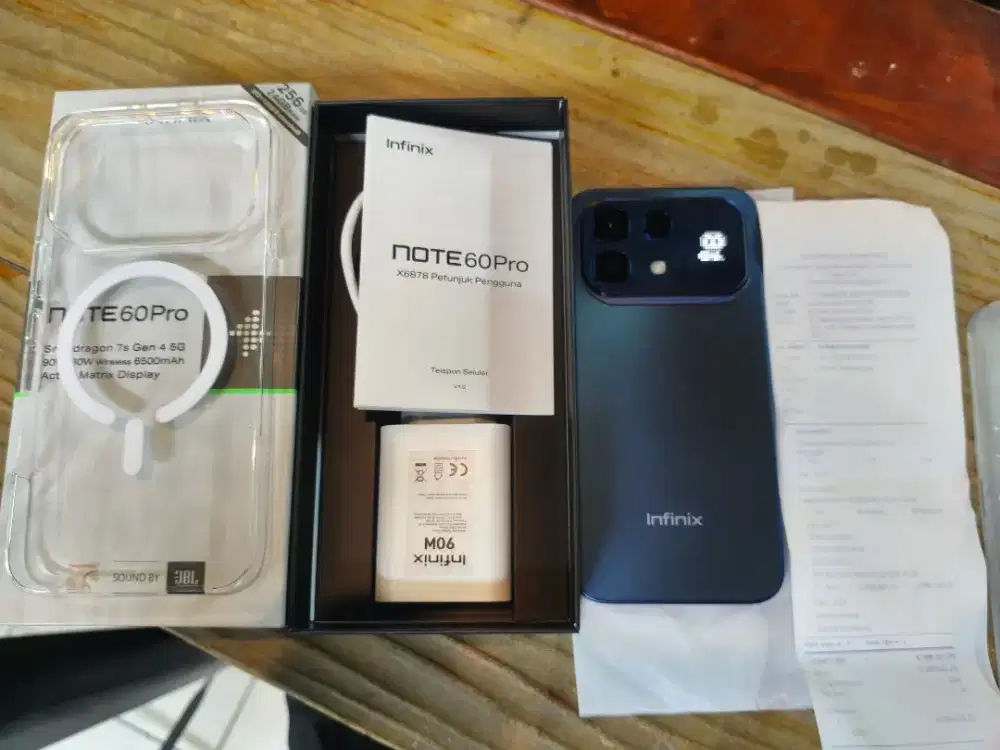Infinix Note 60 Pro 12 + 12 GB 256 GB Blue Fullset Second Terpercaya
