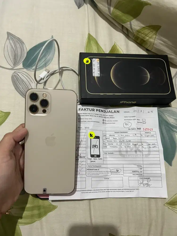 Iphone 12 Promax 128Gb Gold Like New Beacukai Masih Ada Garansi