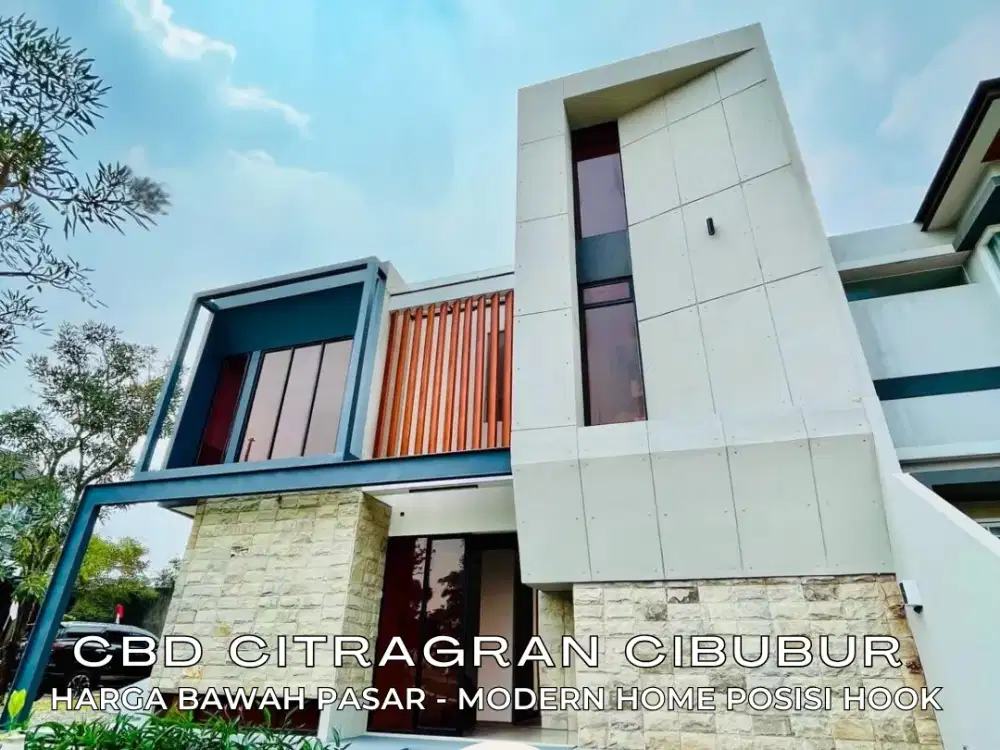 Rumah Modern 3 Lantai Harga Bawah Pasar, Posisi Hook di CBD Citragran Cibubur - SHM