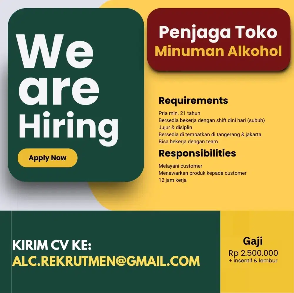 Penjaga toko minuman alkohol