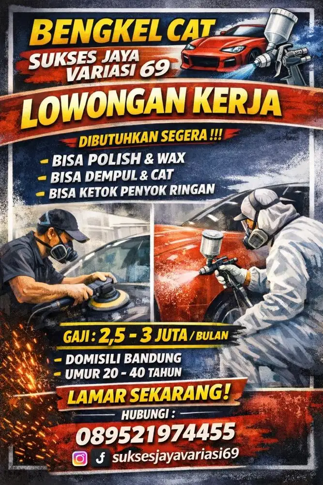 Lowongan kerja cat mobil