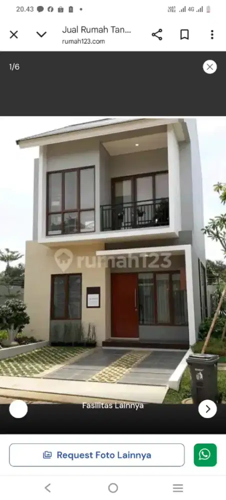 Di jual rumah dekat graha raya regensi bintaro tangerang