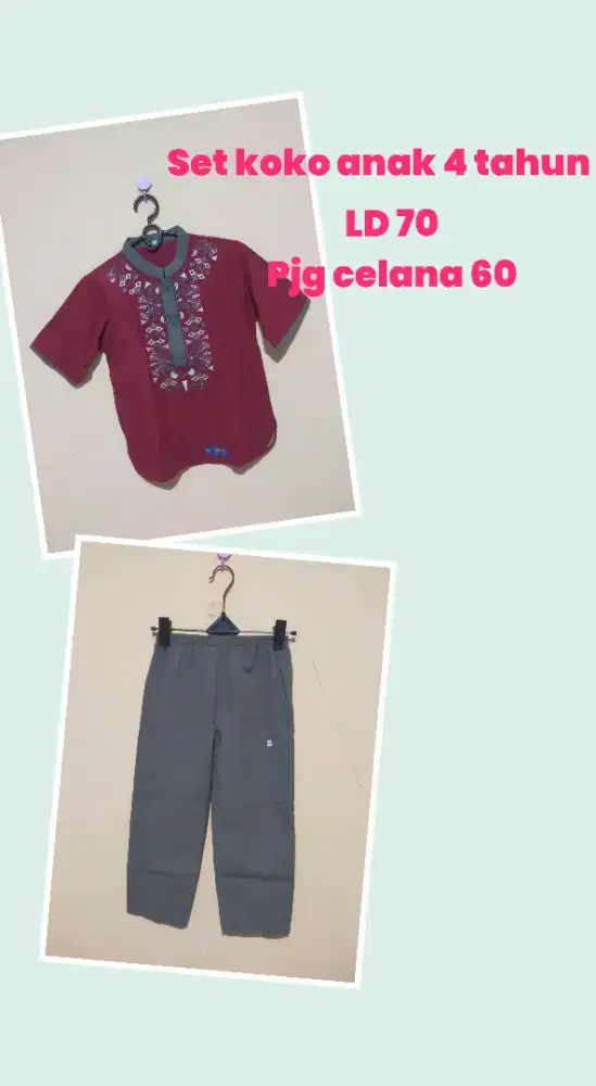 Setelan koko anak 3-4 tahun