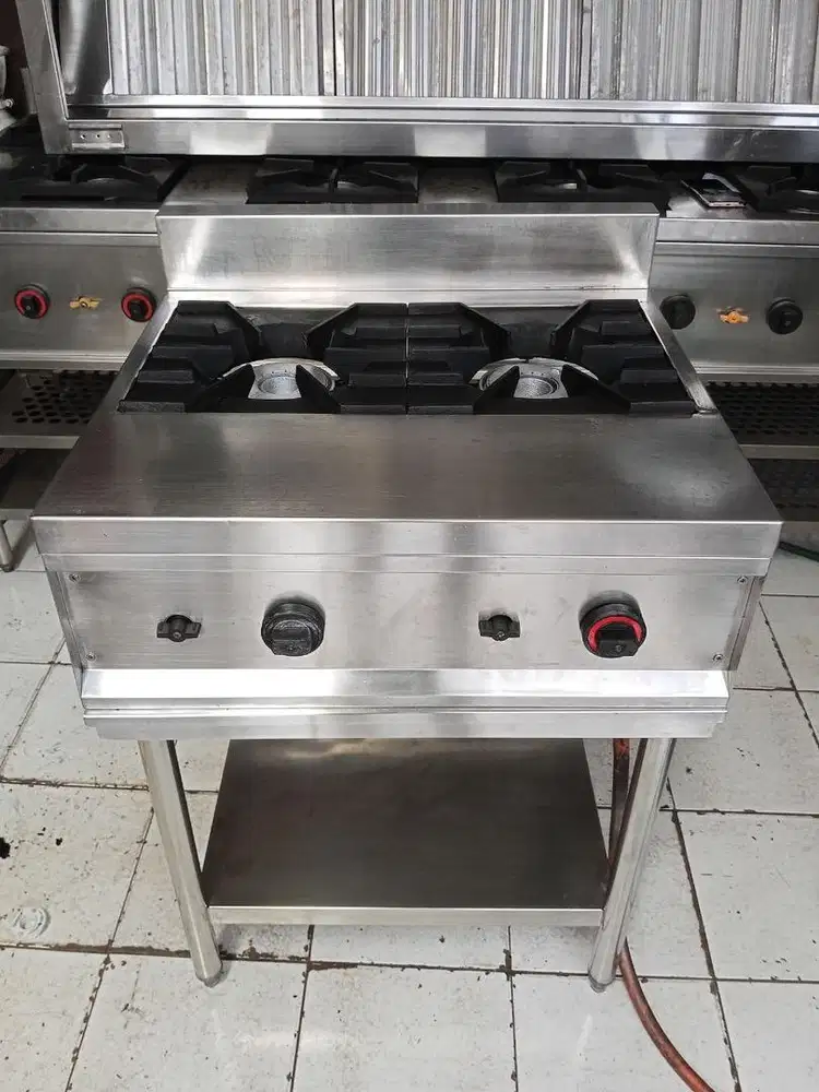 Kompor 2 tungku High pressure ukuran 100x75x80