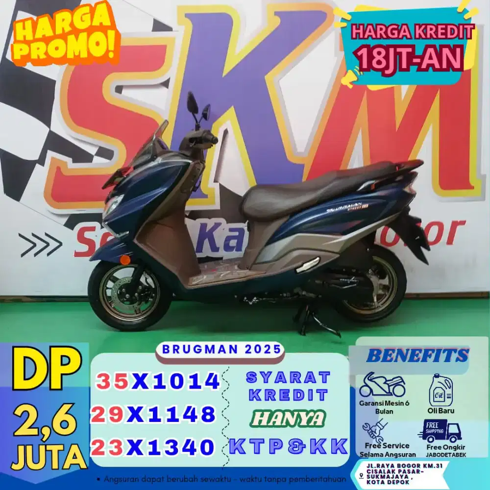 Proses kredit secepat kilat Suzuki Brugman th 2025 cash/credit