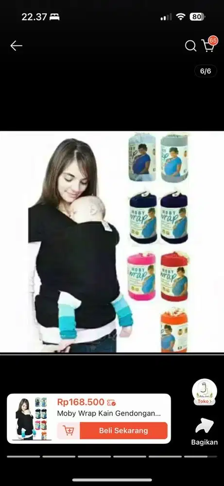 Moby wrap, gendongan stretch, nyaman dr bayi sampai batita