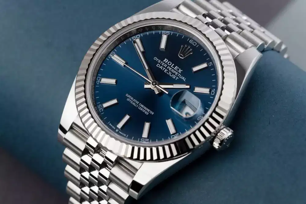Rolex New Datejust II 41 Stick Index Blue Dial Stainless Steel Jubilee
