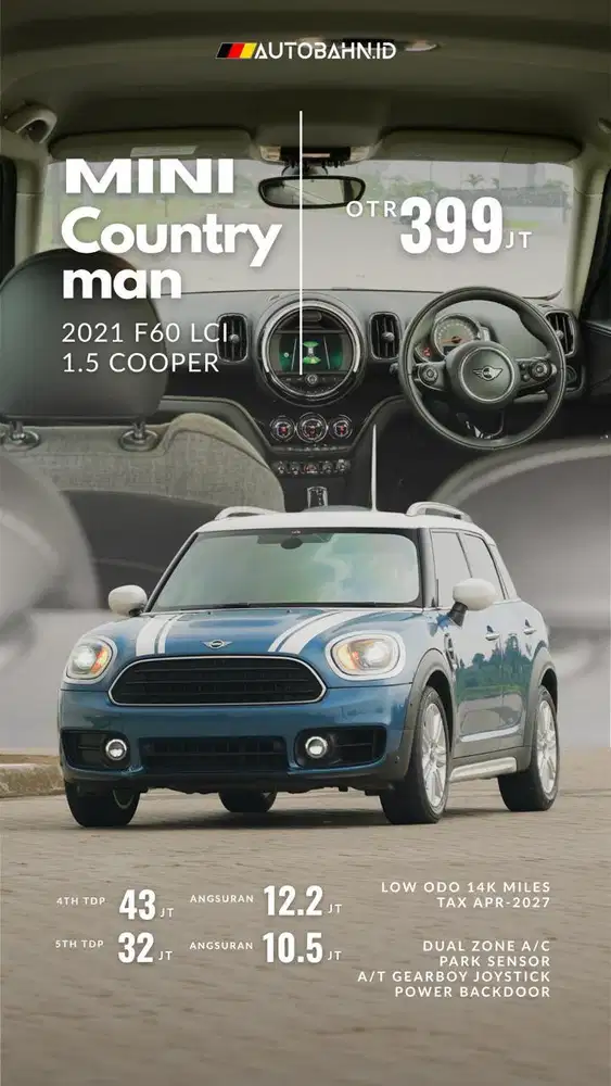 Be Different! Mini Countryman Cooper F60 2021 Low Odo! Gla200 x1