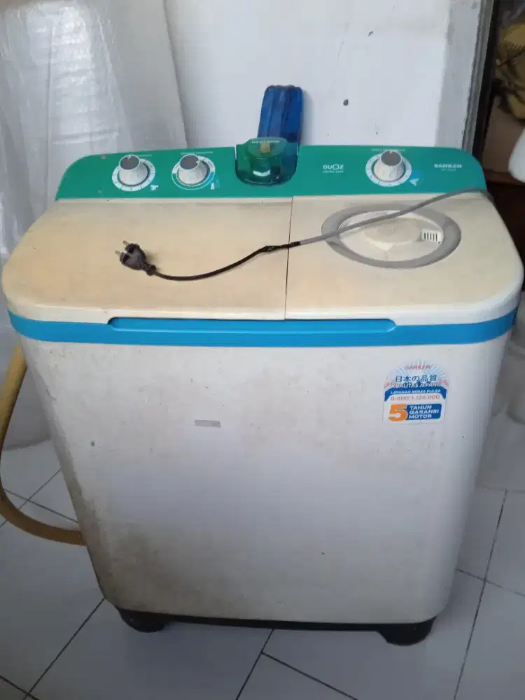 Mesin cuci sanken second kondisi normal minus tutup pengering