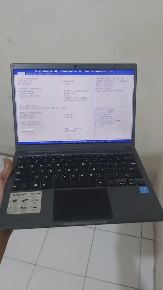 Laptop Axioo 14f stuck BIOS