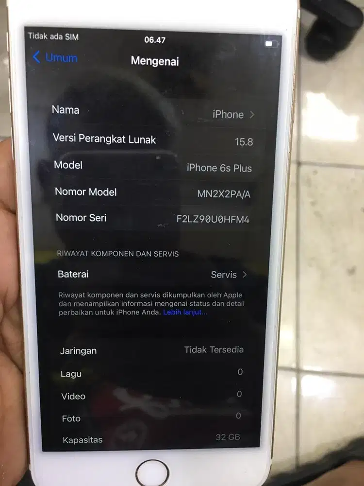 Dijual iphone 6s plus 32gb ibox borjal  semua