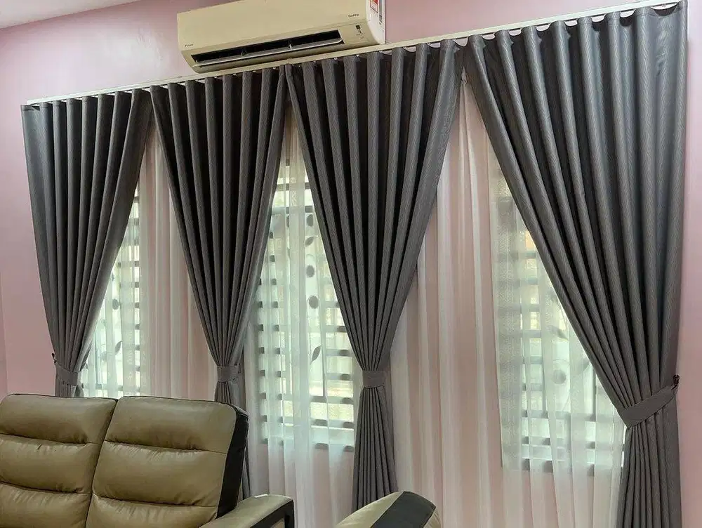 Pasang Gorden Blackout Pasang Skat Klinik Hordeng Pintu Gordyn Vitrase