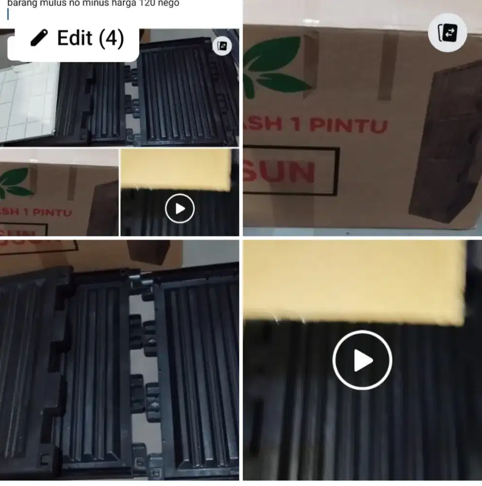 Lemari bongkar pasang flas 1 pintu 4 susun