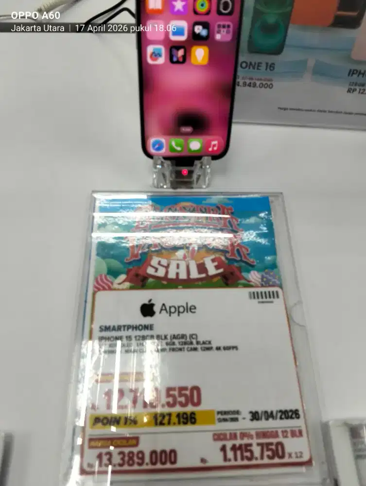Apple 15 128 + point member best 1%  garansi resmi