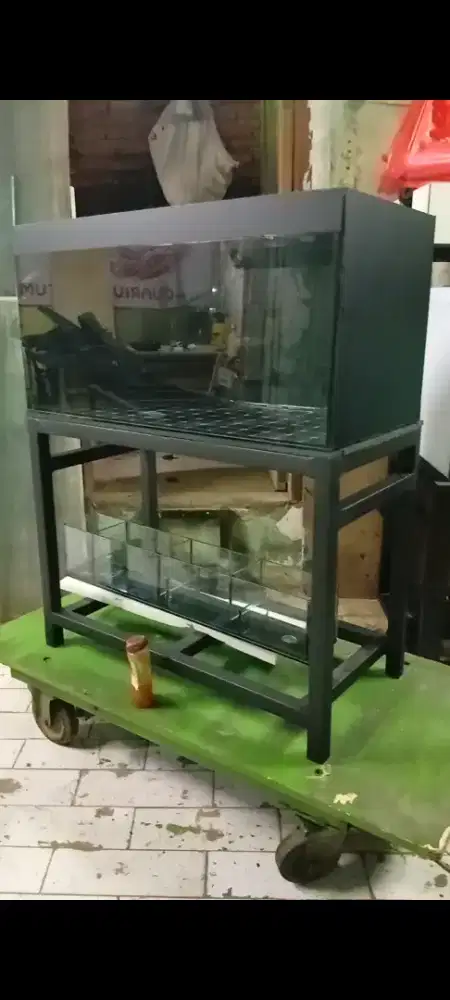 AQUARIUM FULLSET TOP FILTER DAN RAK